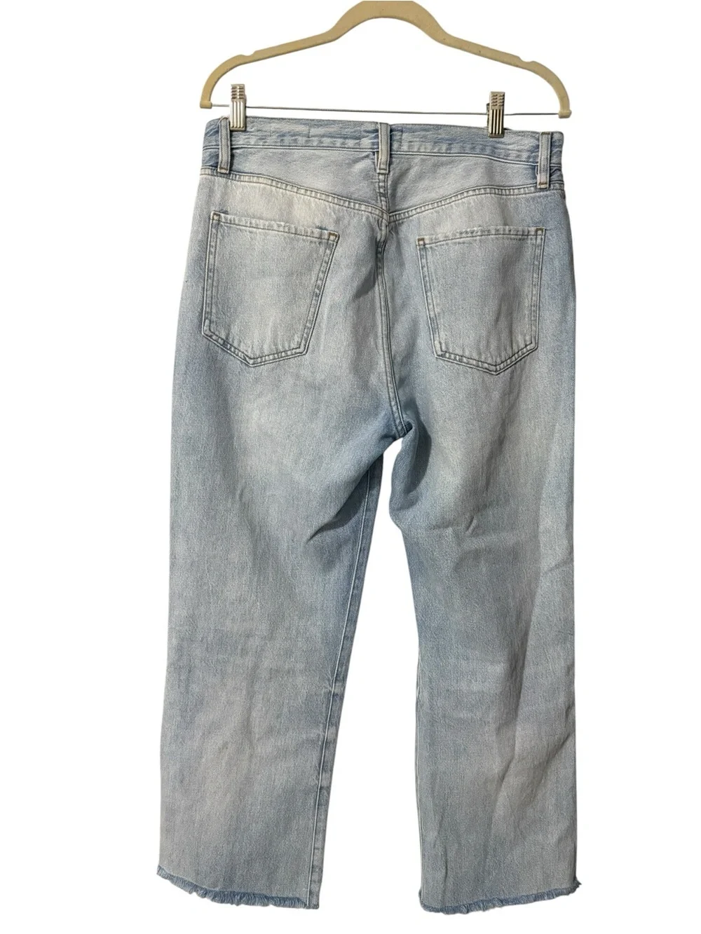 FRAME Le Jane Crop High Rise Straight Leg Jeans Winslow Light Wash size 30 - Picture 4 of 6